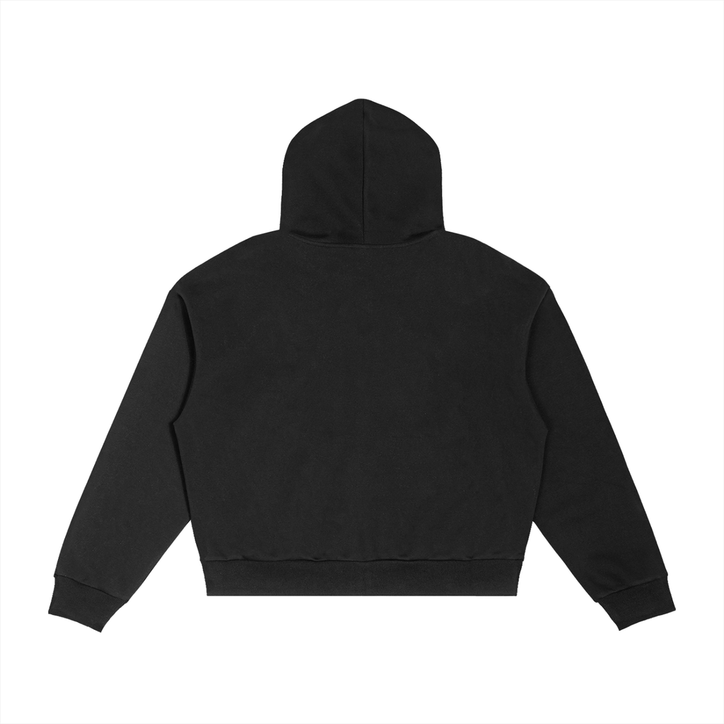 MODE. Plaid Zip-Up Hoodie Black/Grey