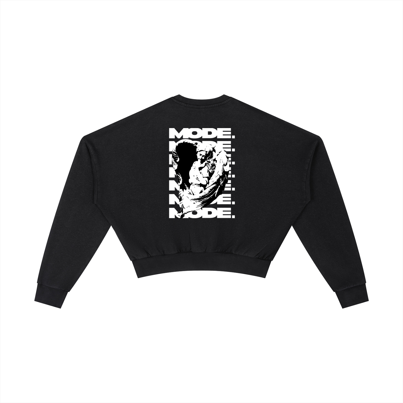 MODE. Womens Vintage Washed Cropped Sweatshirt