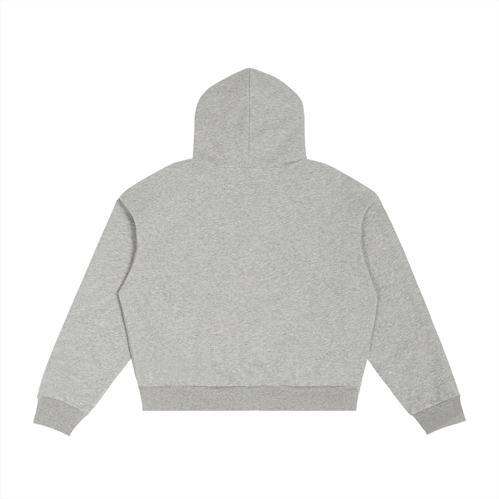 MODE. Plaid Zip-Up Hoodie Black/Grey