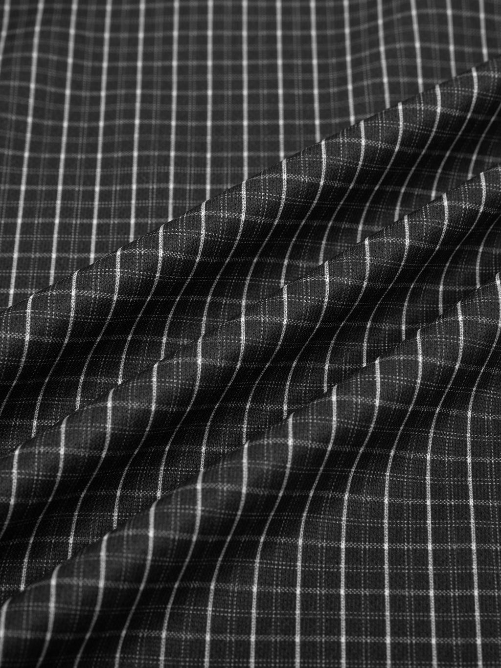 MODE. Plaid Zip-Up Hoodie Black/Grey